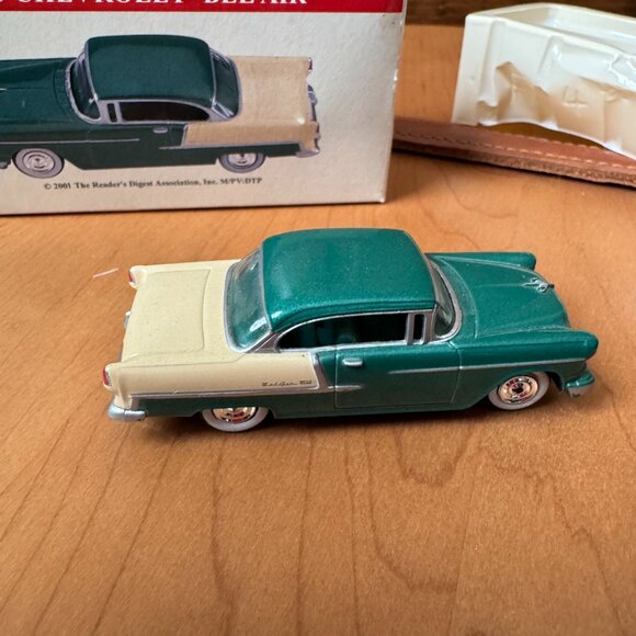 Reader's Digest Association - 1955 Chevrolet "Bel Air" Green & Cream Diecast Car - Picture 5 of 12